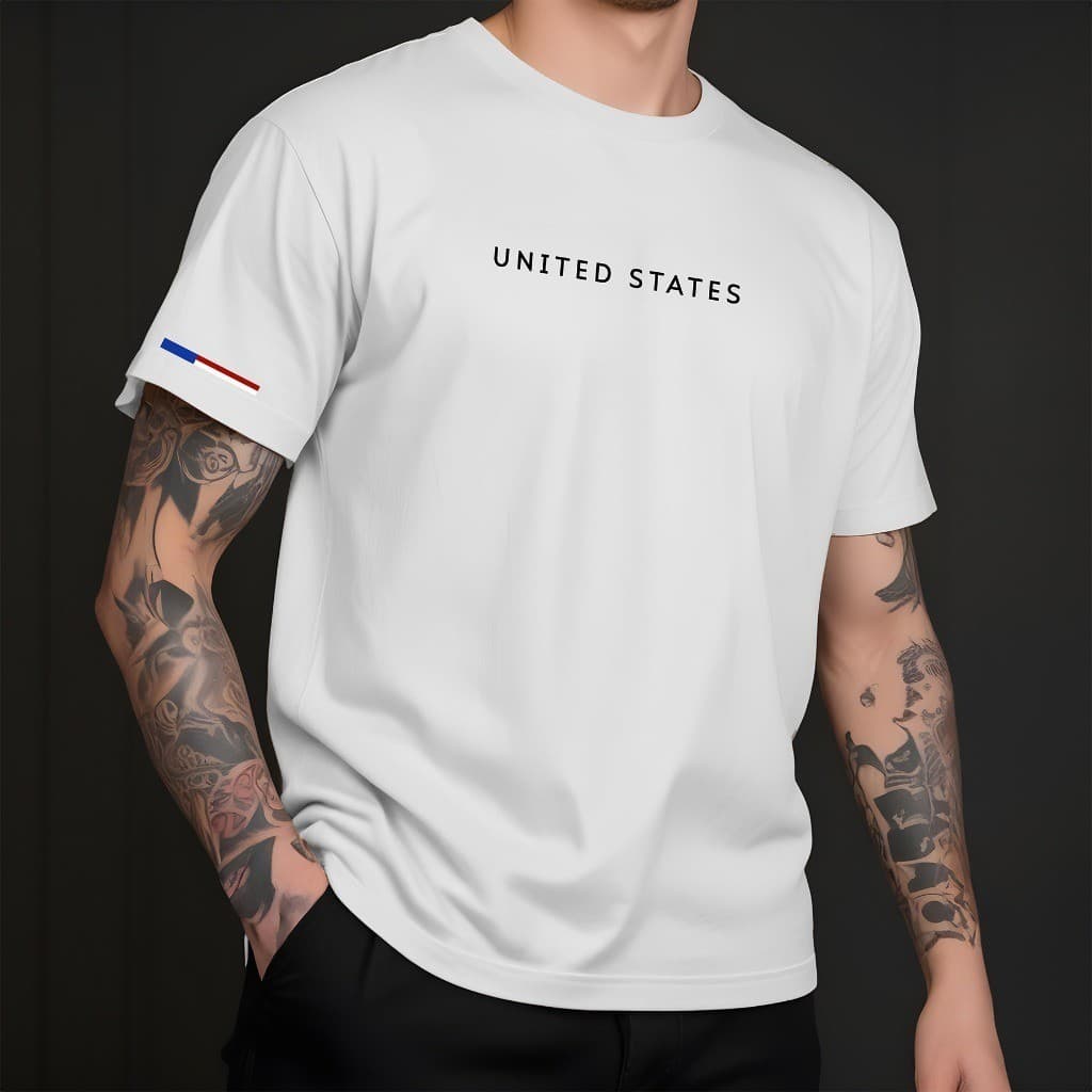 Camiseta Manfinity UNITED STATES Urban Camisa Street Wear Masculina 100% Algodão