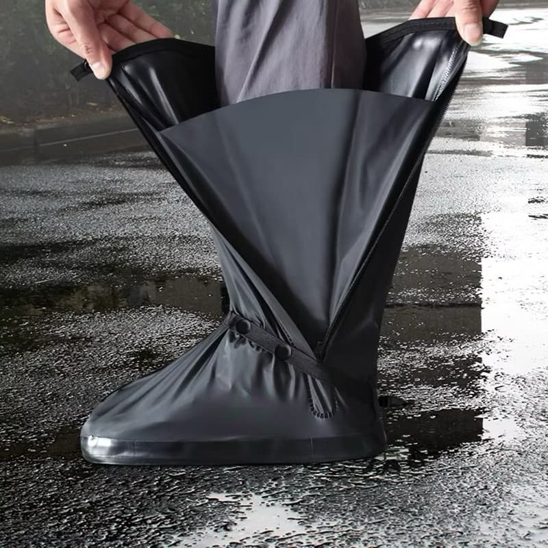Bota Impermeável Capa De Chuva Tênis Cano Alto Unissex Antiderrapante Moto Motoqueiro