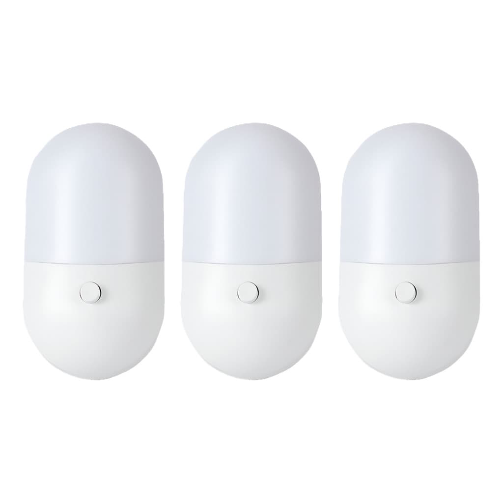 Kit 3 Luminária Abajur Infantil Bivolt Luz Quente Fria Led