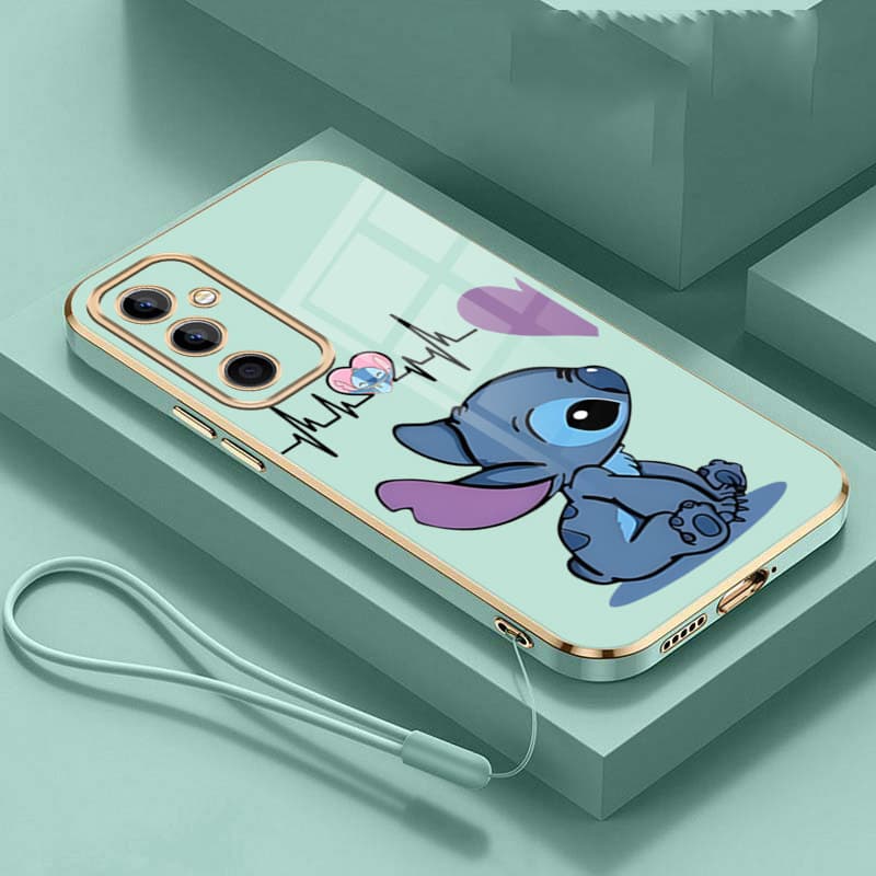 Samsung Galaxy A54 A34 A14 5G A14 LTE A24 A04s A13 5G Moda Casal Estilo Silicone Banhado Capa Com Borda Reta Ponto Caso