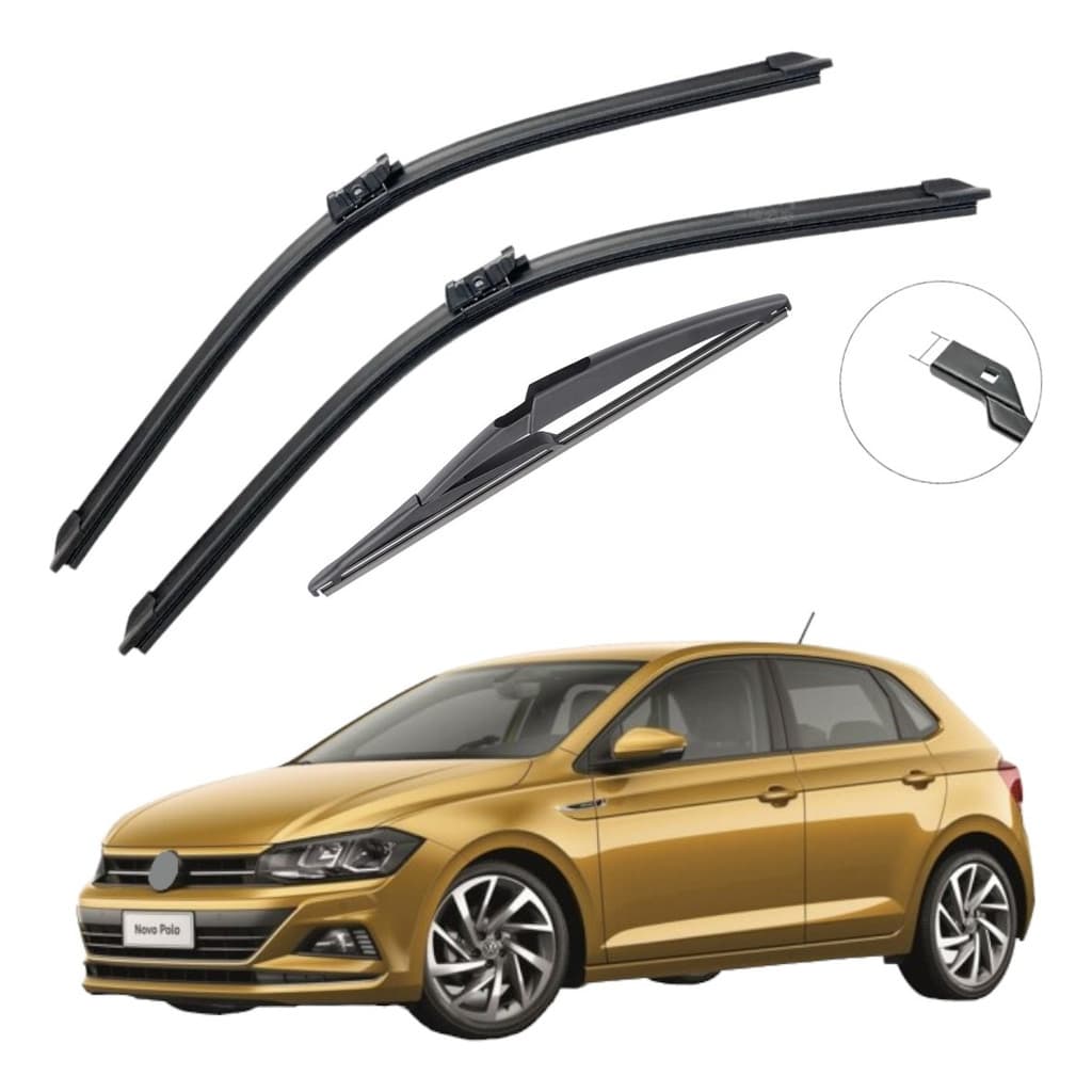 Palheta Limpador de Para-brisa Silicone Volkswagen Polo 2018 2019 2020 2021 2022 2023 2024 2025 2026
