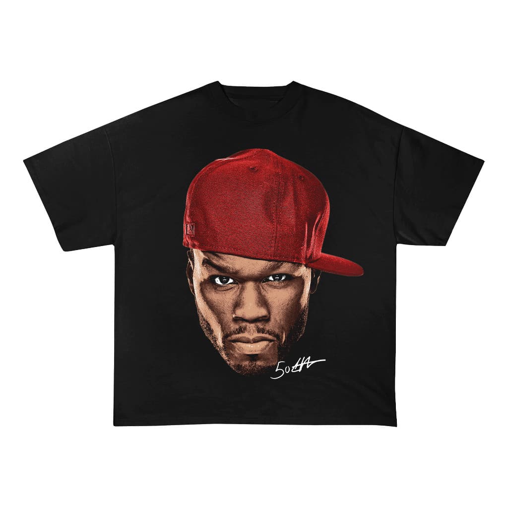 Camiseta Estampada Masculina 50 CENT Camisa  100% Algodão Premium Casual Gola Redonda Verão