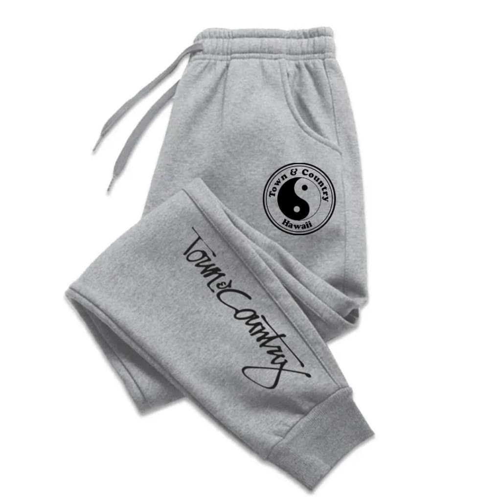 Calça Moletom Flanelado Bolsos Laterais Confortável Estilo Jogger Casual Yng Yang