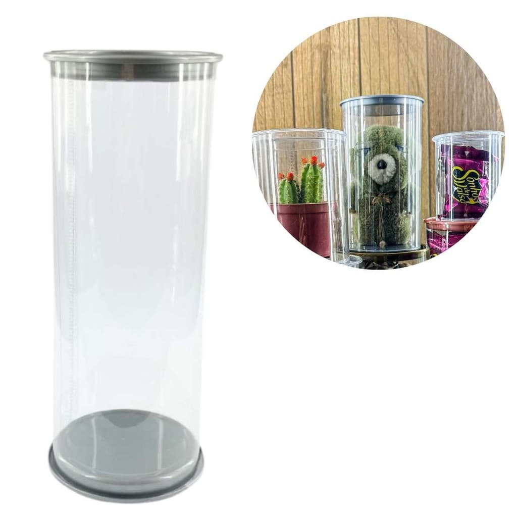 Caixa 12 Tubo Lata Pet 6 X 16 Tampa Prata Lembrancinha
