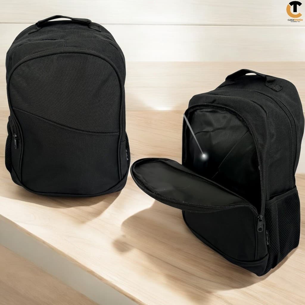 Mochila Bolsa Notebook Impermeável Reforçada Masculina Feminina Resistente Unissex Laptop Trabalho Faculdade All Black