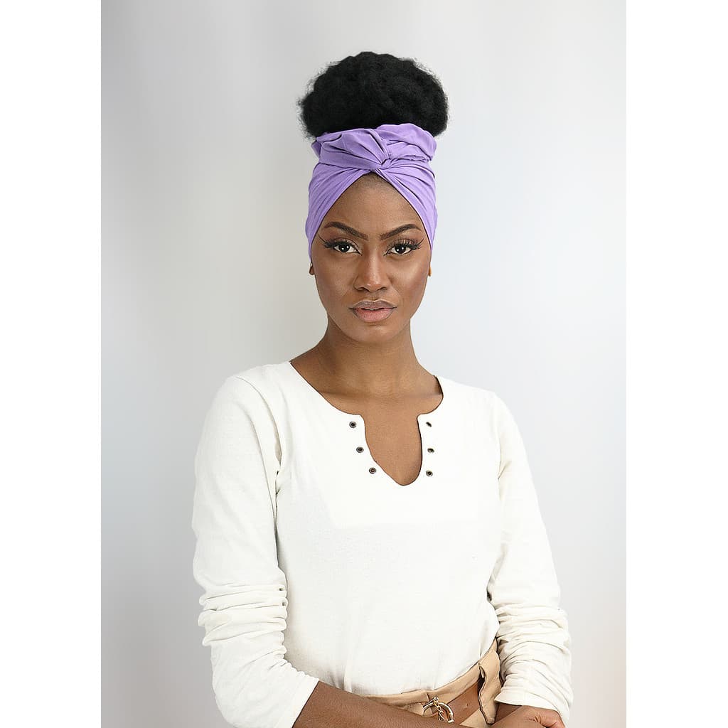 Turbante Aramado Viscose liso - Lilás - Mundo Afro Perfecta