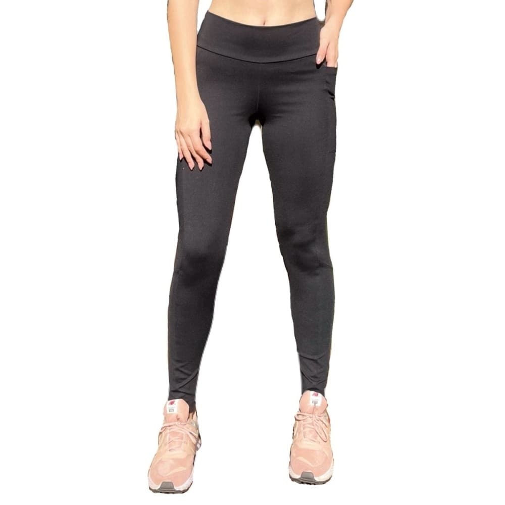 Calça Legging Feminina Cós Alto Duplo Zero Transparência Bolsos Funcionais Calça Academia Fitness