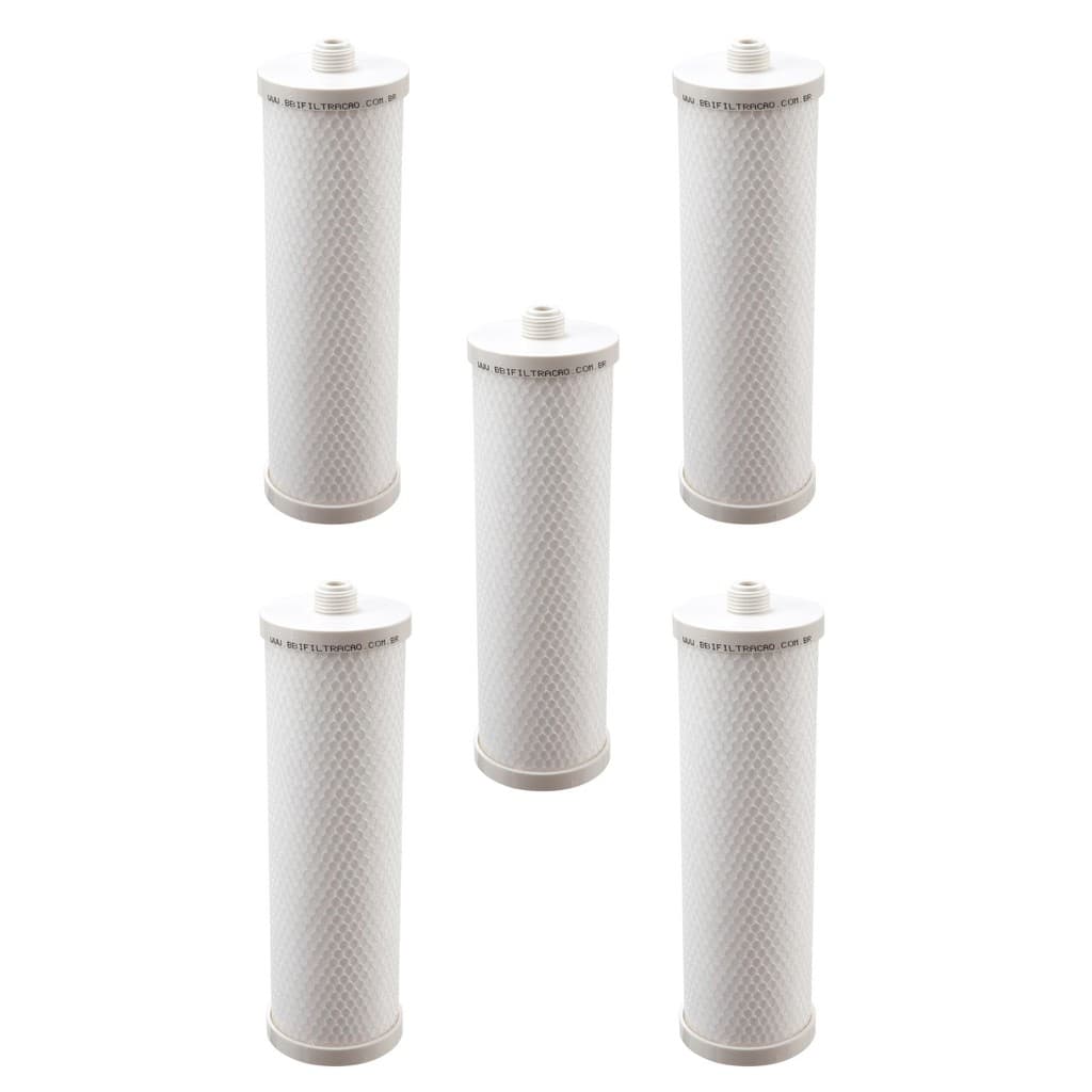 KIT 05 UN Refil BBI PP10R Rosca 1/2 Altura 9.3/4 Compativel Igatu 888 PP, Aquaplus CP 230, EF CM 230