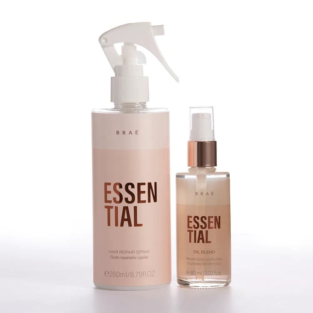 Kit Braé Essential Leave-in Spray 260ml + Óleo Capilar 60ml