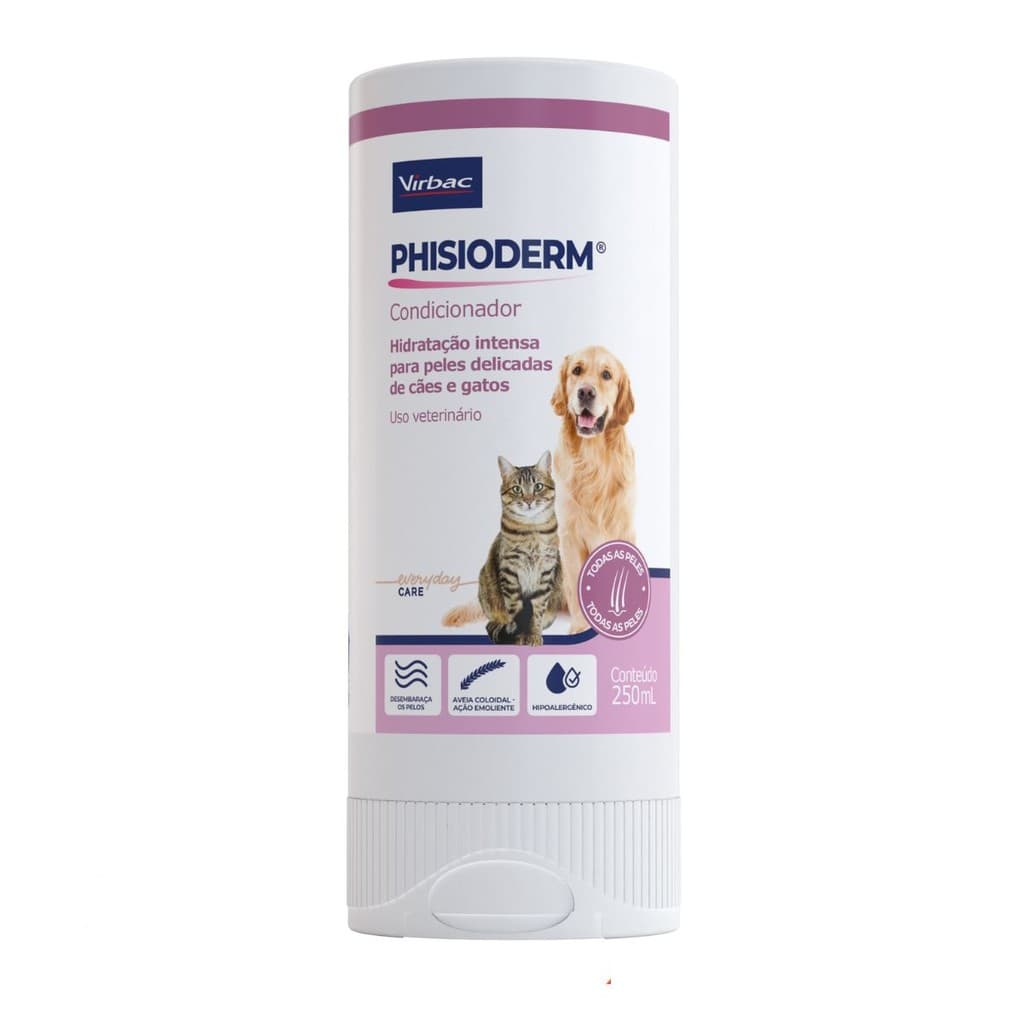 Phisioderm Condicionador 250 ML Cães e Gatos - Virbac