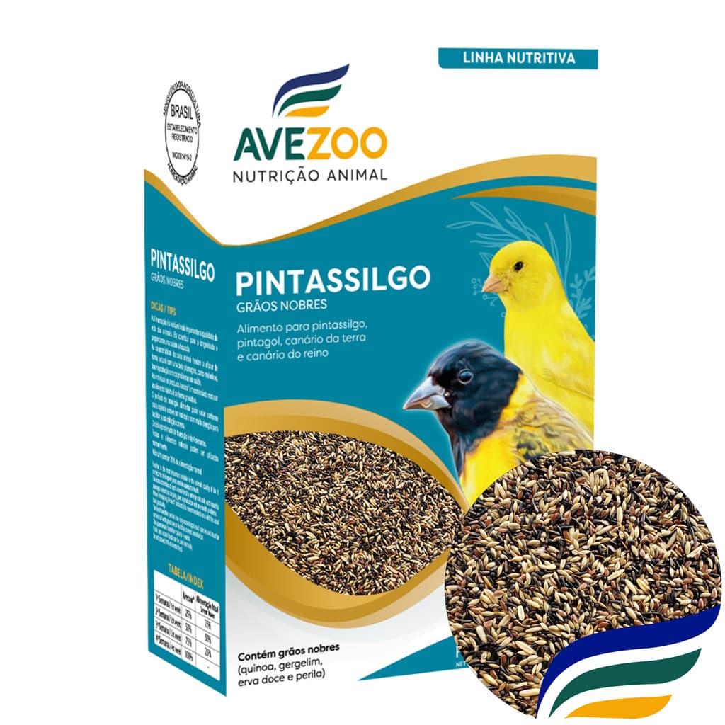 Ração Pintassilgo Pintagol Canario da Terra Canario do Reino Grãos Nobres 400 g Avezoo