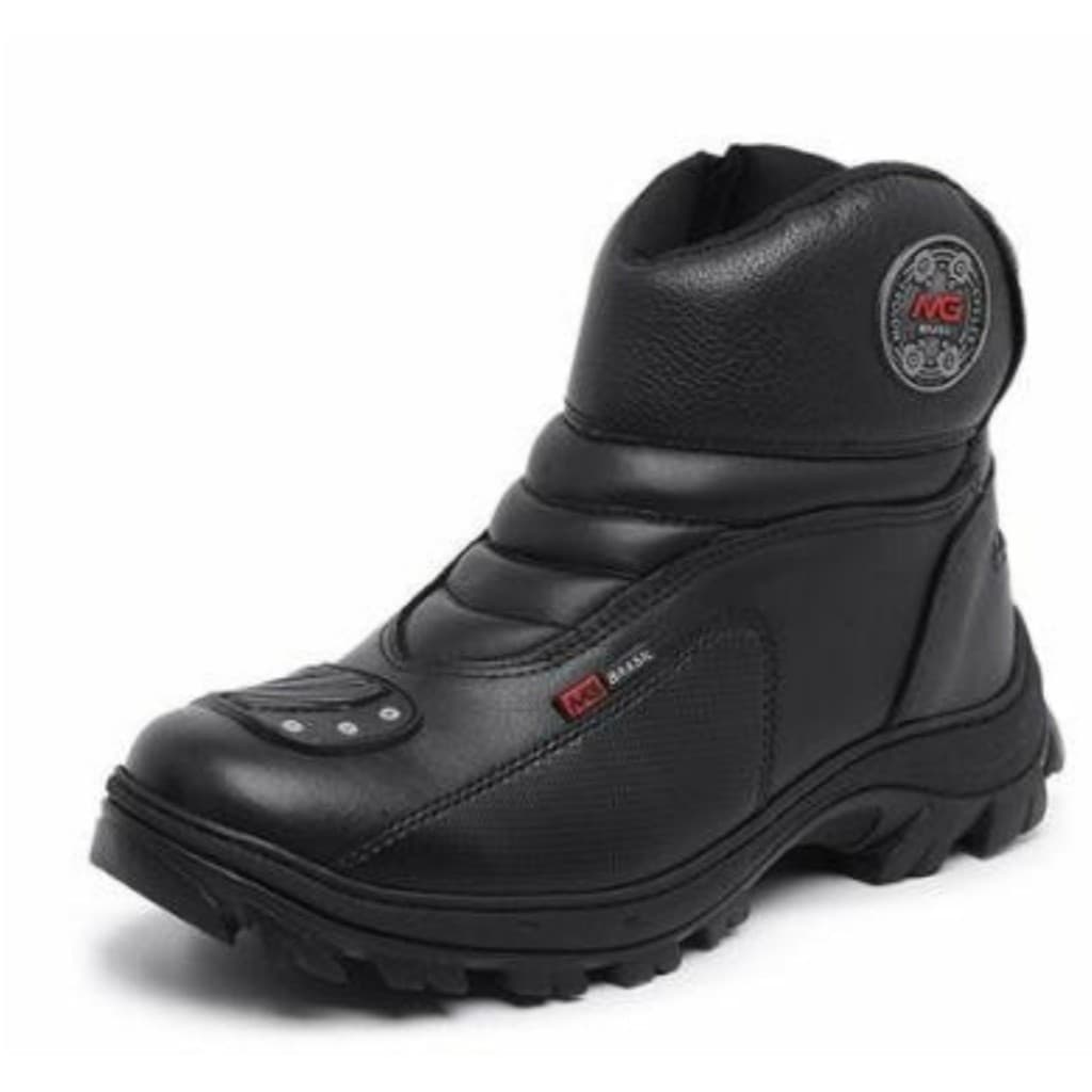 Bota Motociclista Couro Pilotagem Speed Viagem Confortável