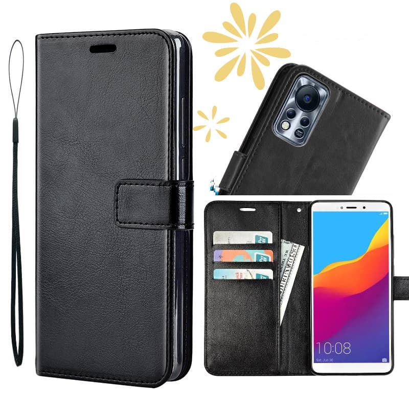 Infinix Hot 11s NFC hot11snfc Invólucro Businessleather Bolsa Com Fivela Dobrável Carteira De Corda E Capa De Telefone