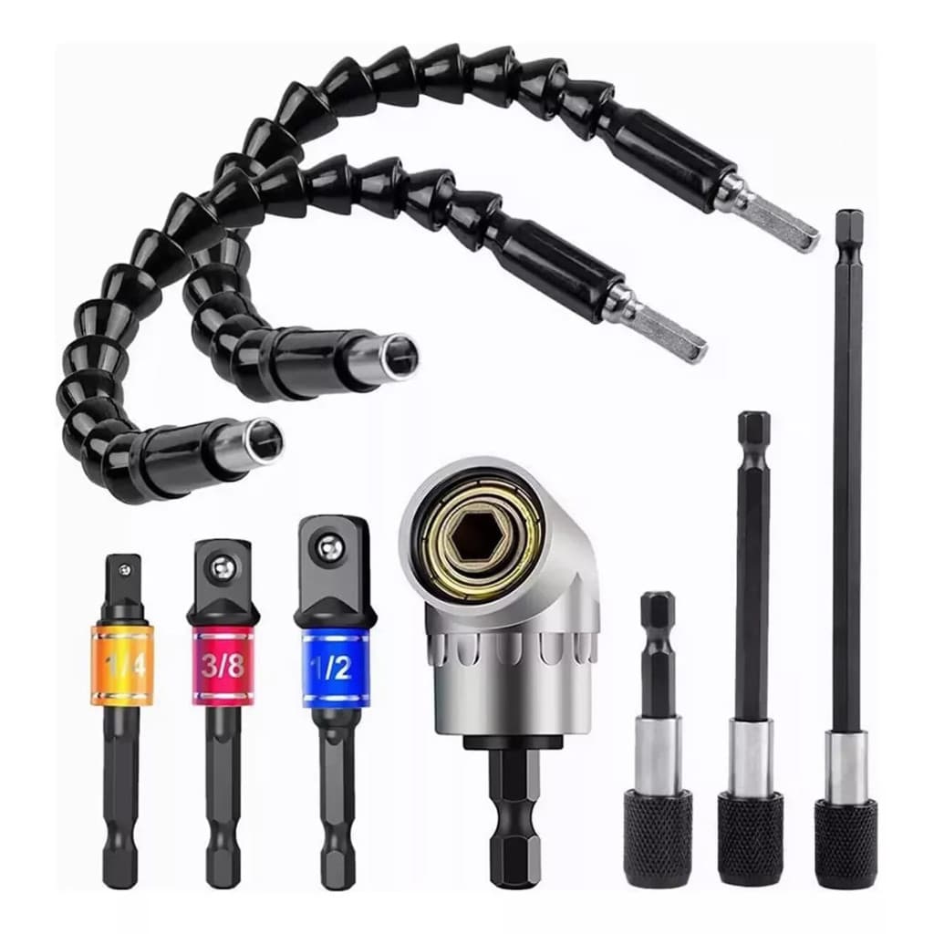 Kit Adaptador Angular De Extensor Flexível De Soquete Universal 9