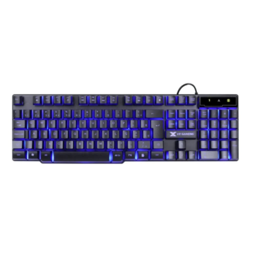 Teclado Gamer Vx Hydra Sensação Mecânica 107 Teclas 12 Multimídia com Led RGB
