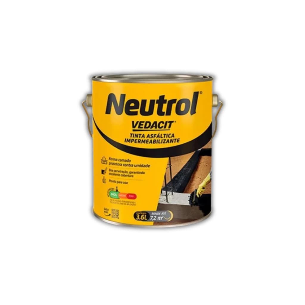 Neutrol Vedacit Tinta Impermeabilizante Base Solvente 3.6 L