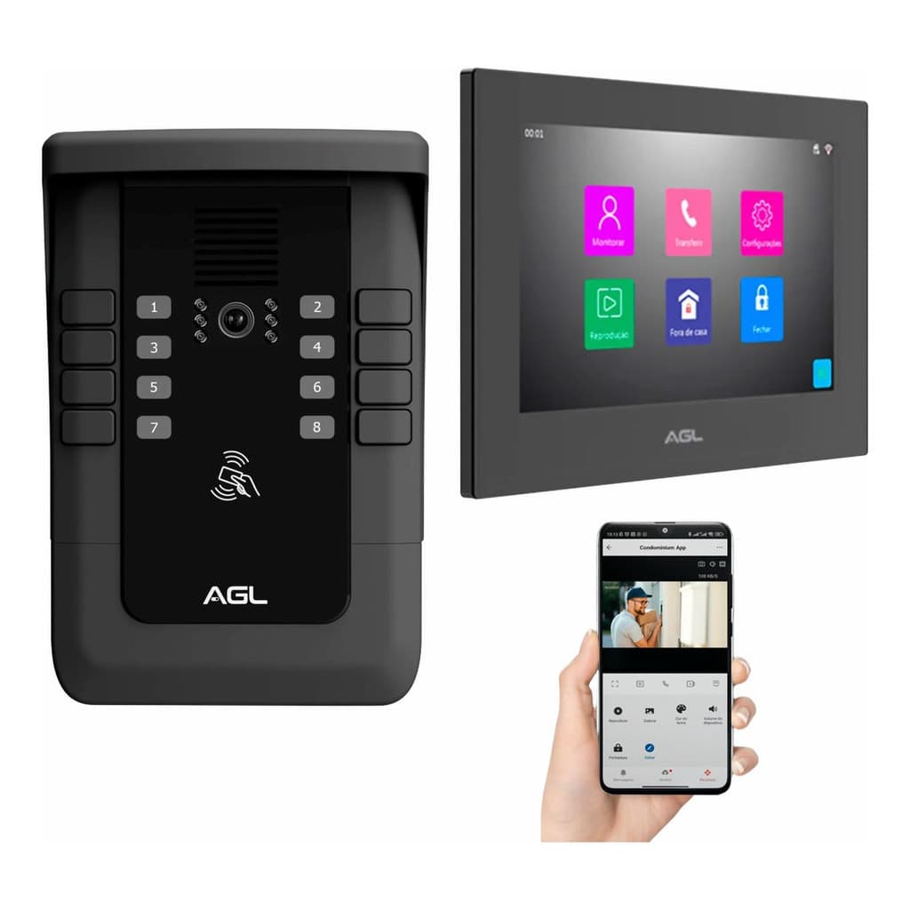 Interfone Video Porteiro Coletivo S-500 App 4 Aptos