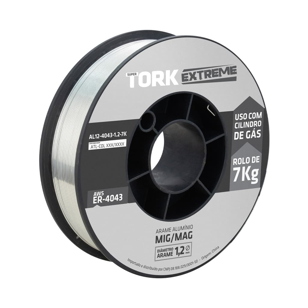 Arame de Solda Mig Alumínio Uso Com gás 1.2mm Rolo de 7Kg
