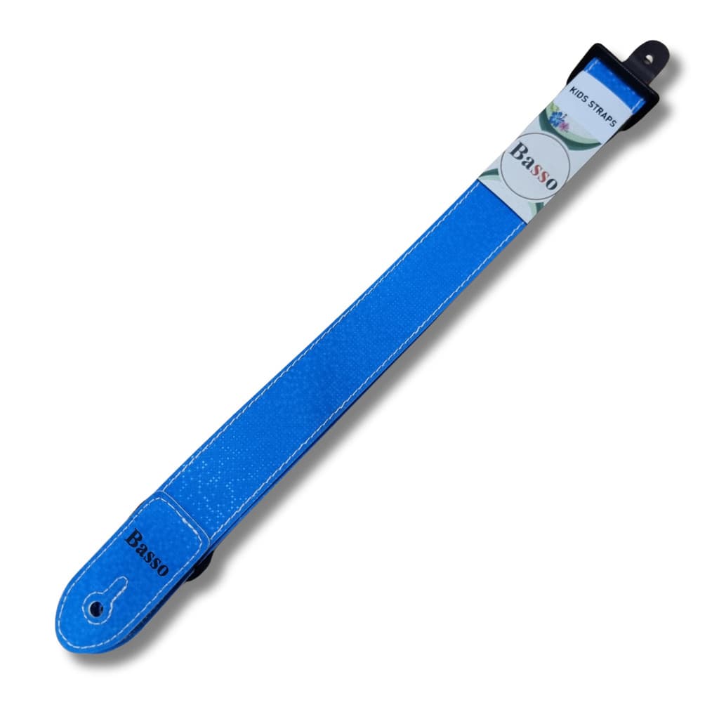 Correia Infantil Violão Ukulele 4cm Azul Holográfico Basso