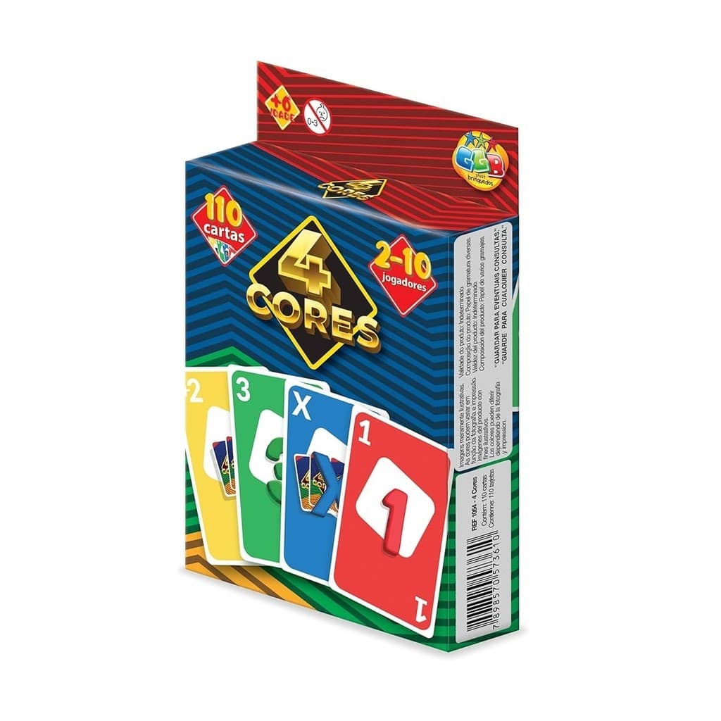 Jogo De Cartas 4 Cores Uno Baralho Colorido 110 Cartas Adicionar aos favoritos