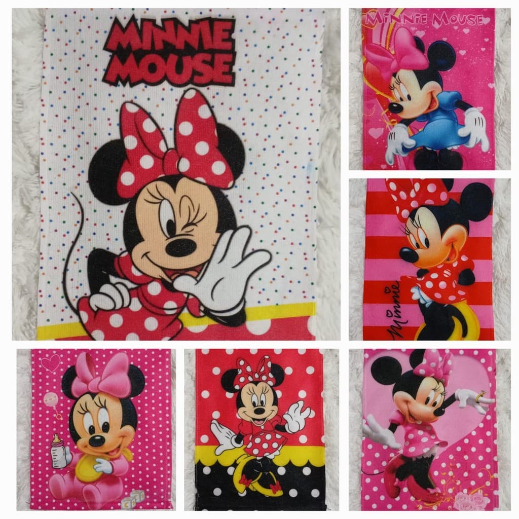 Kit com 6 Toalhinhas de Mão e Rosto para Lancheira Escolar Infantil Sortidas Menino e Menina várias Estampas Personagem