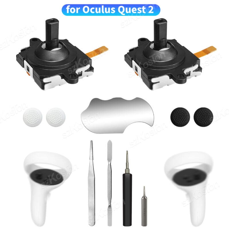 Kit De Substituição De Joystick VR Para Oculus Quest 2 Controlador Polegar Apertos Meta Lidar Com Reparo Acessórios