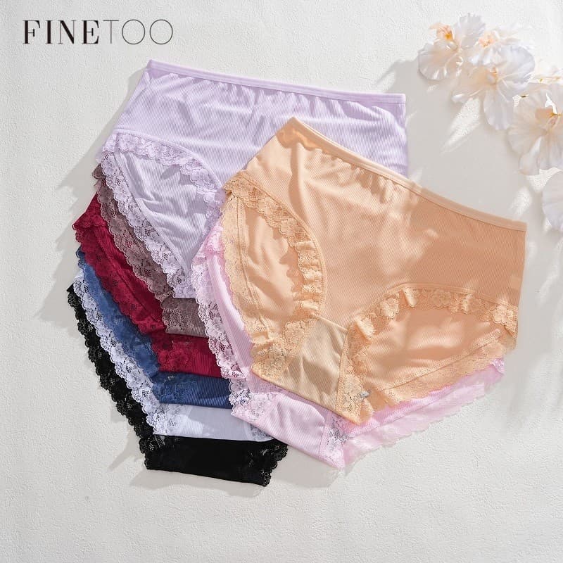 FINETOO Calcinha De Cintura Alta Para Mulheres Cuecas Confortáveis E Respiráveis Em Cores Sortidas