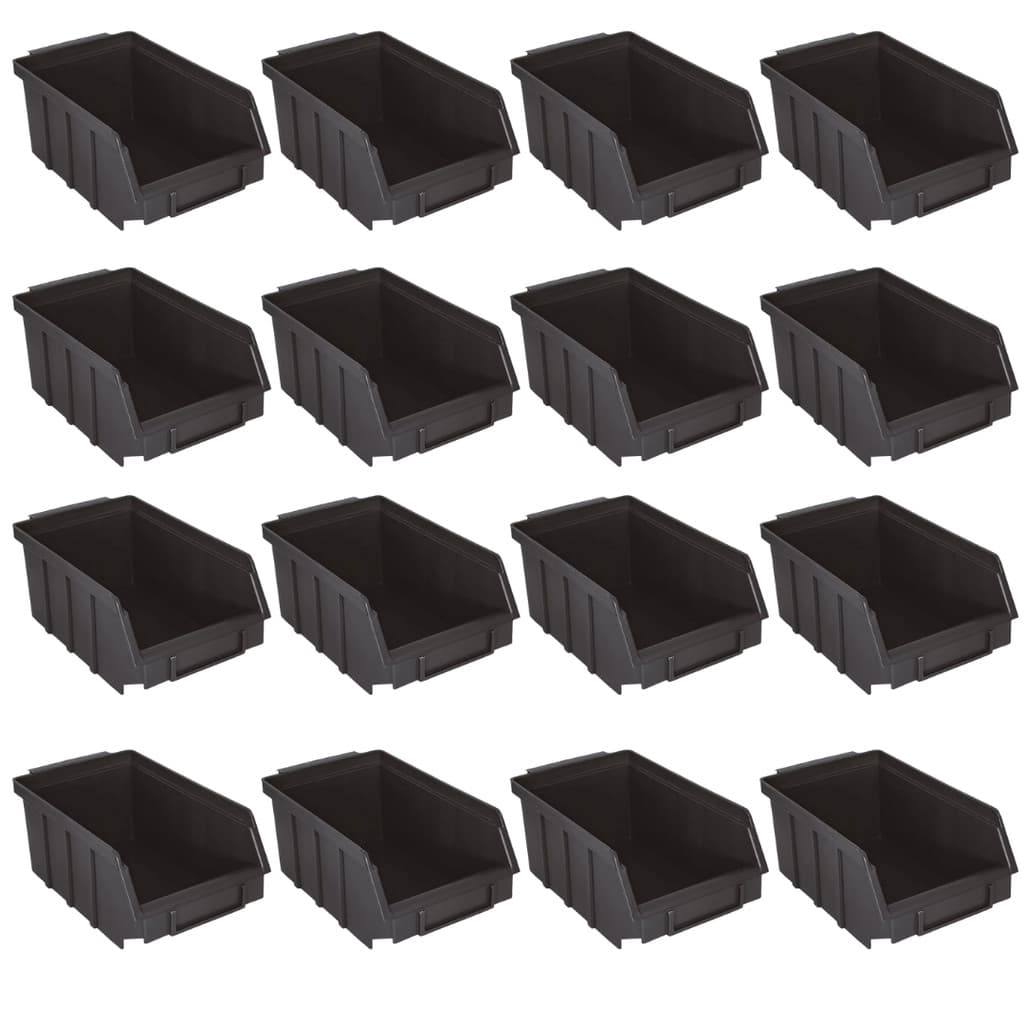 Kit Com 40 Gaveteiros De Plástico Organizador Bin N°4 Empilhável Resistente Cesto