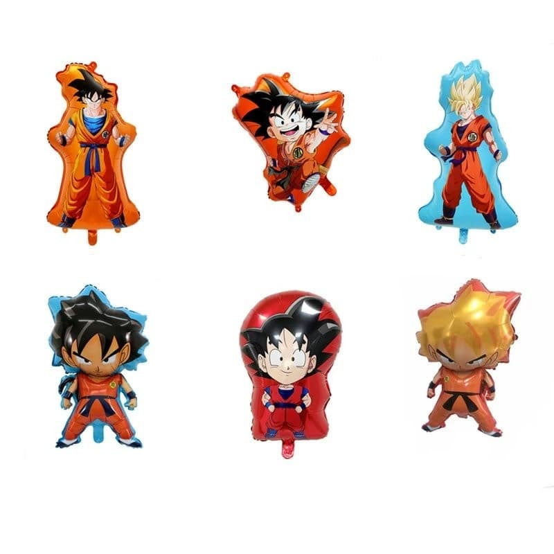 Novo balão de desenho animado Dragon Ball/balão de filme de alumínio de forma de brinquedo infantil Goku/decoração de fe