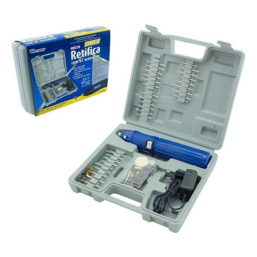 Mini Micro Retifica Esmeril Manual Elétrica Completa 62 Pçs