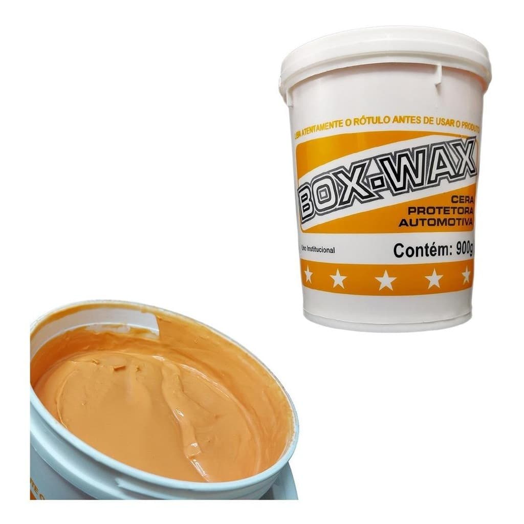 Cera Automotiva Box Wax Com Teflon 900g Cera Laranja