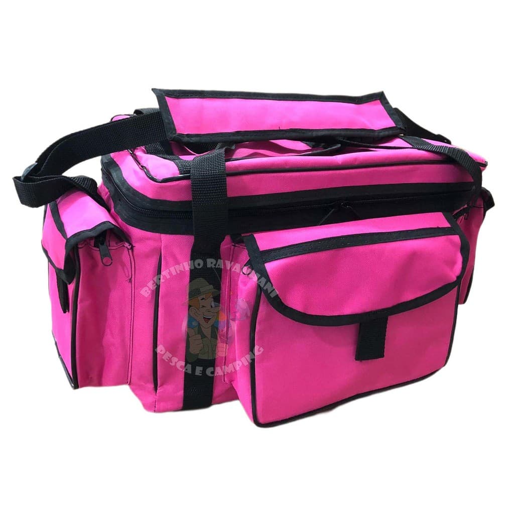 Bolsa de Pesca Porta Estojos e Tralha de Pesca Rosa Pink