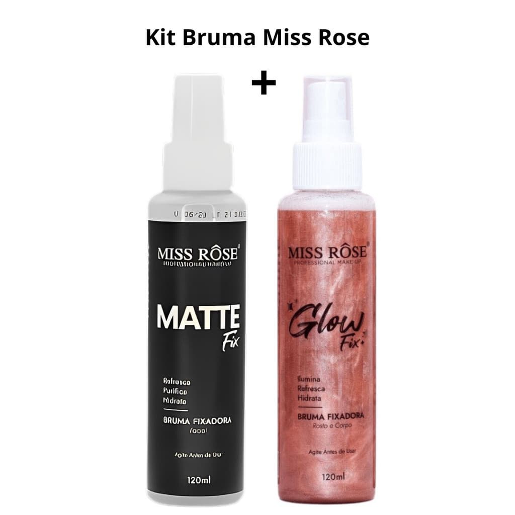Kit Bruma Matte Fix Miss Rose + Bruma Iluminadora Glow Fix Miss Rôse
