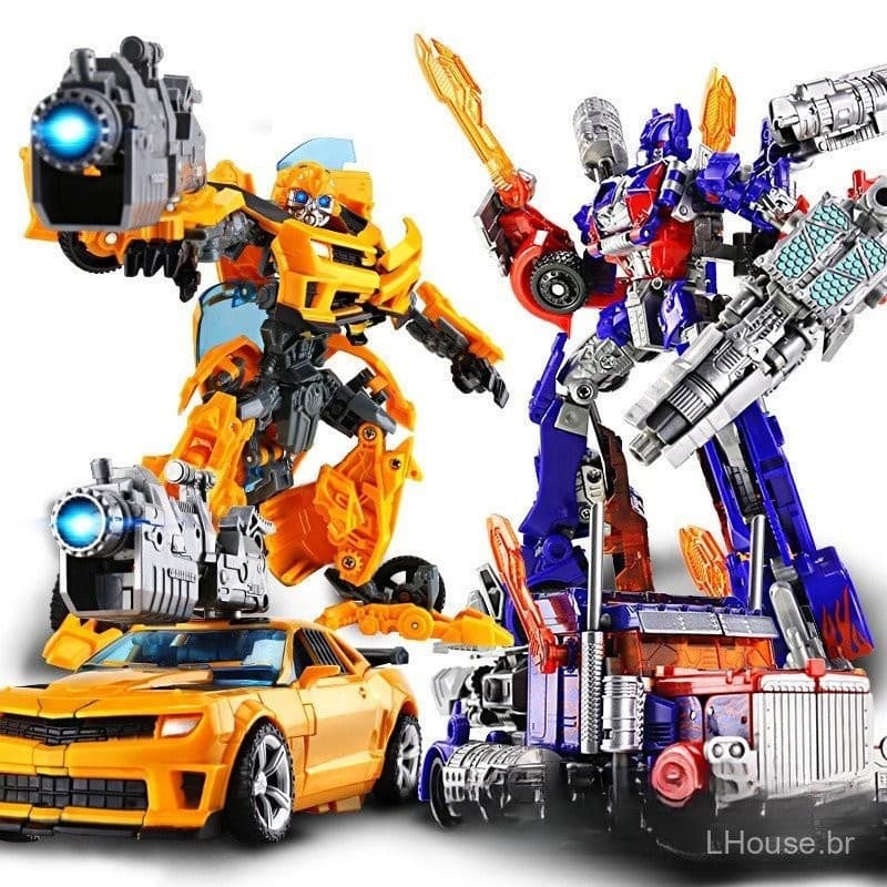 Brinquedo grande Transformers Optimus Prime Bumblebee robô carro caminhão