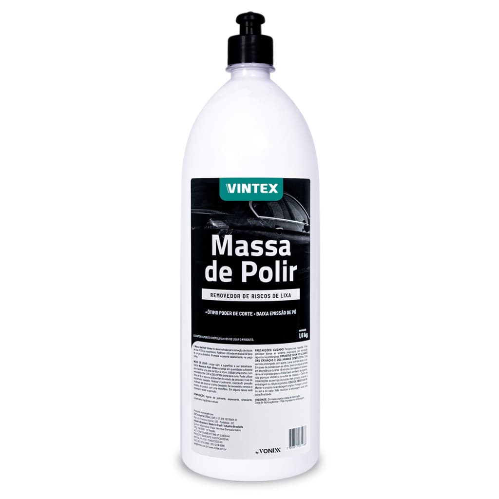 Massa de Polir 1,8kg - Composto De Polimento Automotivo Corte Vintex Vonixx