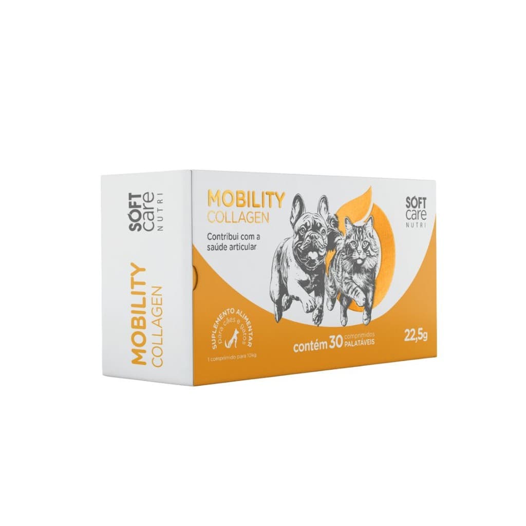 Suplemento Pet Mobility Collagen Soft Care Nutri 30 Comprimidos
