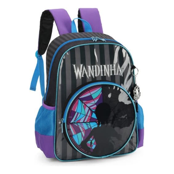 Mochila Costas Escolar Wandinha Addams Luxcel Preto