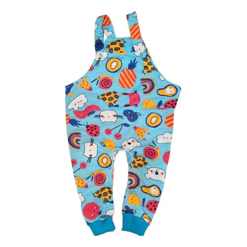 Macacão Jardineira Longa Estampada Roupa De Bebe Unissex