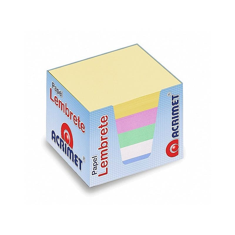 PAPEL LEMBRETE COLORIDO 750 FOLHAS BLOCO RASCUNHO ACRIMET