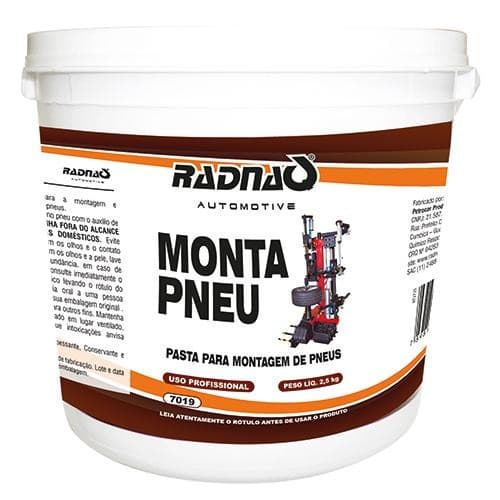 PASTA MONTA PNEUS 2,5KG LUBRIFICANTE MONTAR DESMONTAR CARRO CAMINHAO  BORRACHEIRO BORRACHARIA
