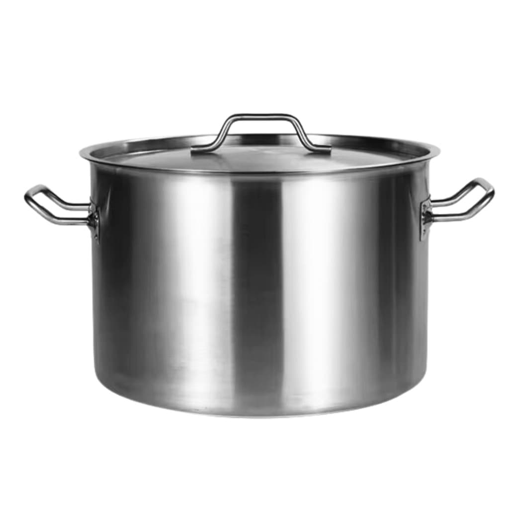 Caçarola Inox Fundo Triplo 24cm 6,3L Indução Eletrico, Gas