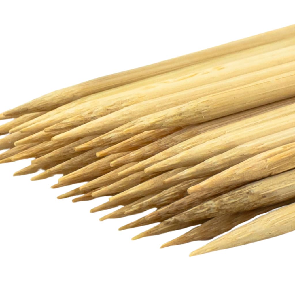 100 Espeto Palito De madeira Bambu 25cm - 30cm Espetinho Churrasco