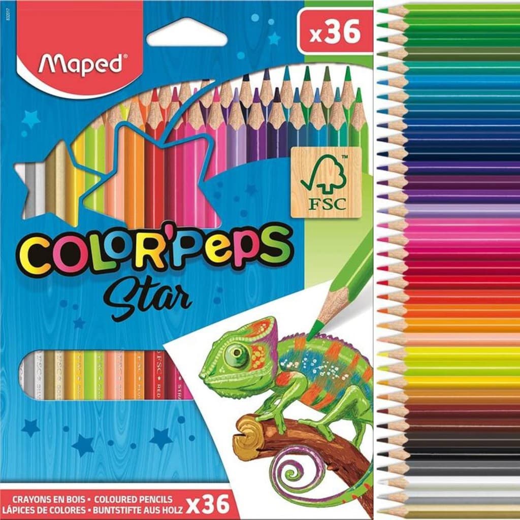 Lapis De Cor Colorpeps Star  36 Cores Maped