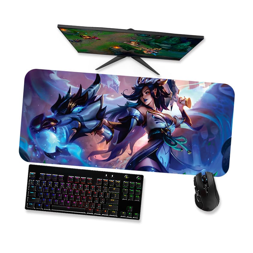 Mouse Pad Gamer Grande  LoL MISS FORTUNE GUARDIÃ DE PORCELANA 1  90x40 80x40 60x40 70x30 45x40