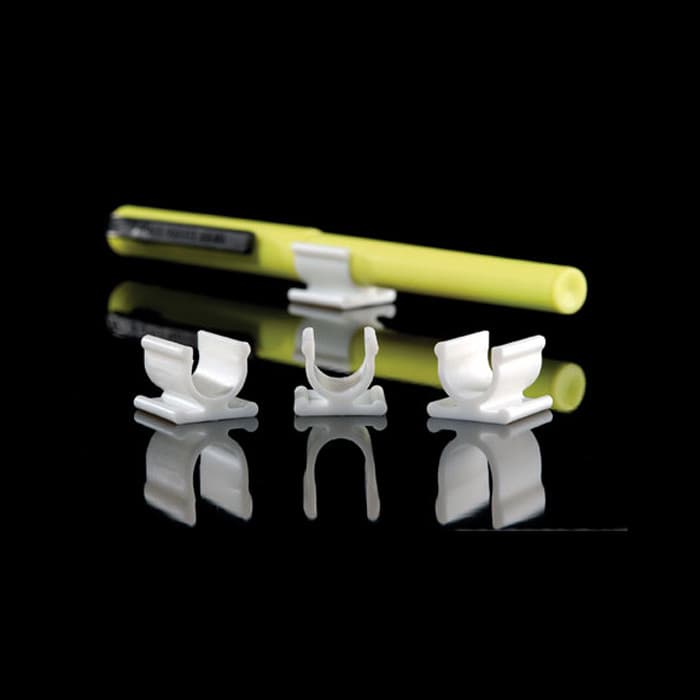 Prendedor de Canetas Grossas Canetafix Meia-Lua 13 mm Branco - 10, 20, 30, 40 ou 50 unidades 13mm