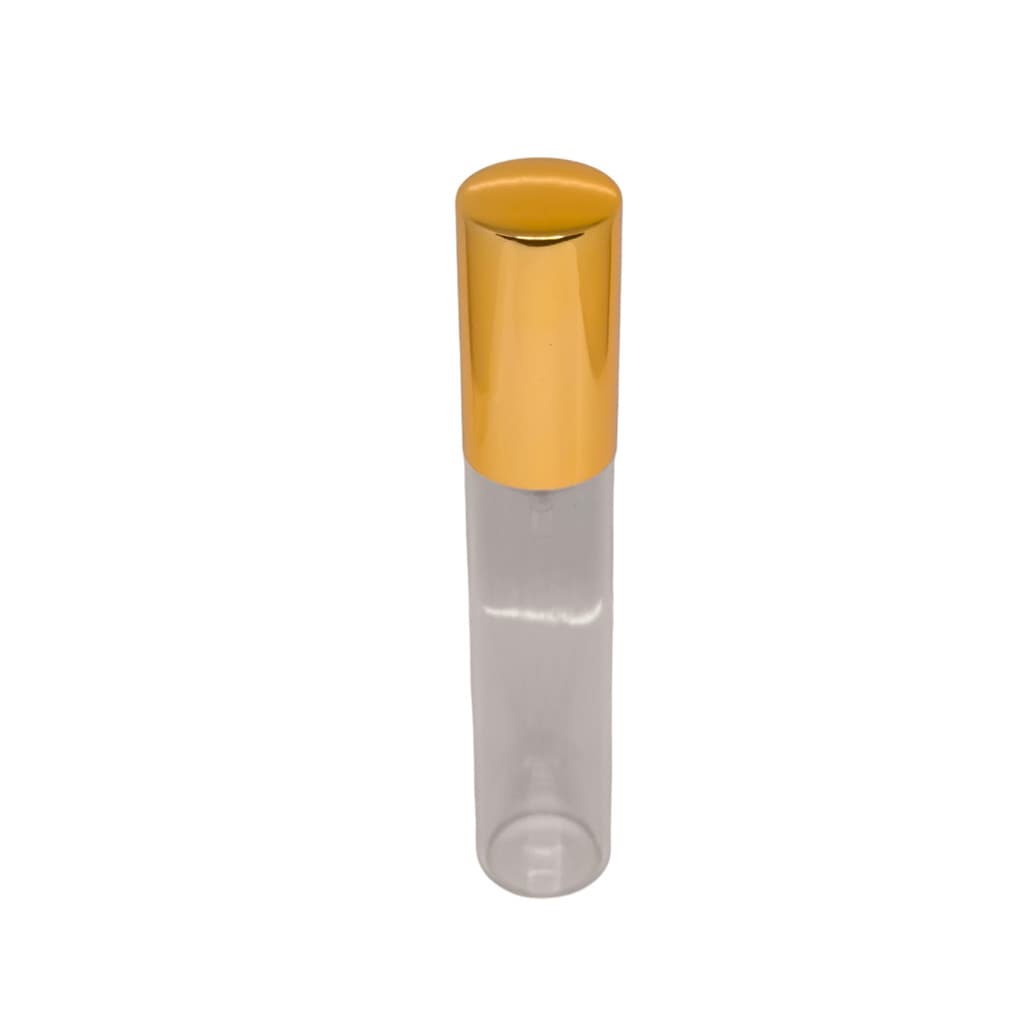 10 Frascos de vidro 10ml com borrifador válvula spray dourado