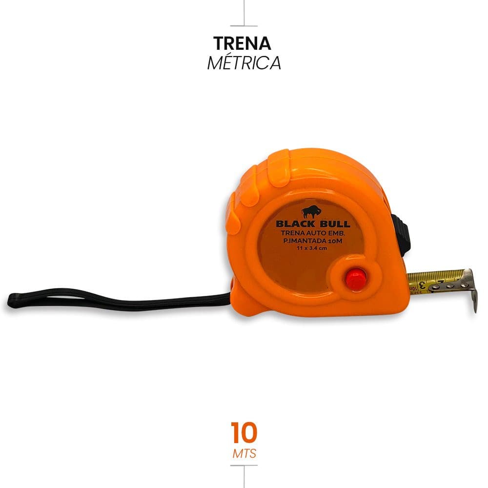Trena Automática Emborrachada com Ponta Imantada - 10 Metros, Resistente e Precisa