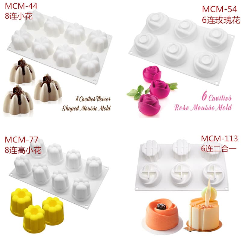Molde de silicone rosa flor molde de silicone utensílios de cozimento molde de sabão artesanal