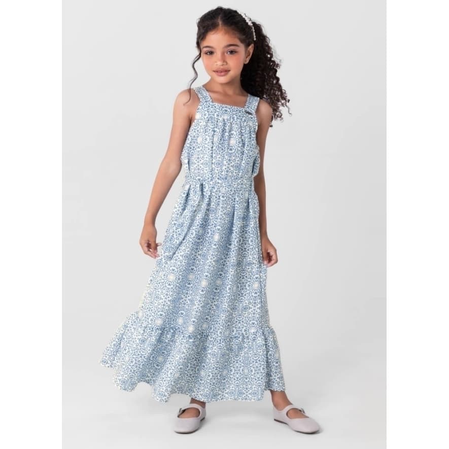 Vestido longo infantil menina Santorini