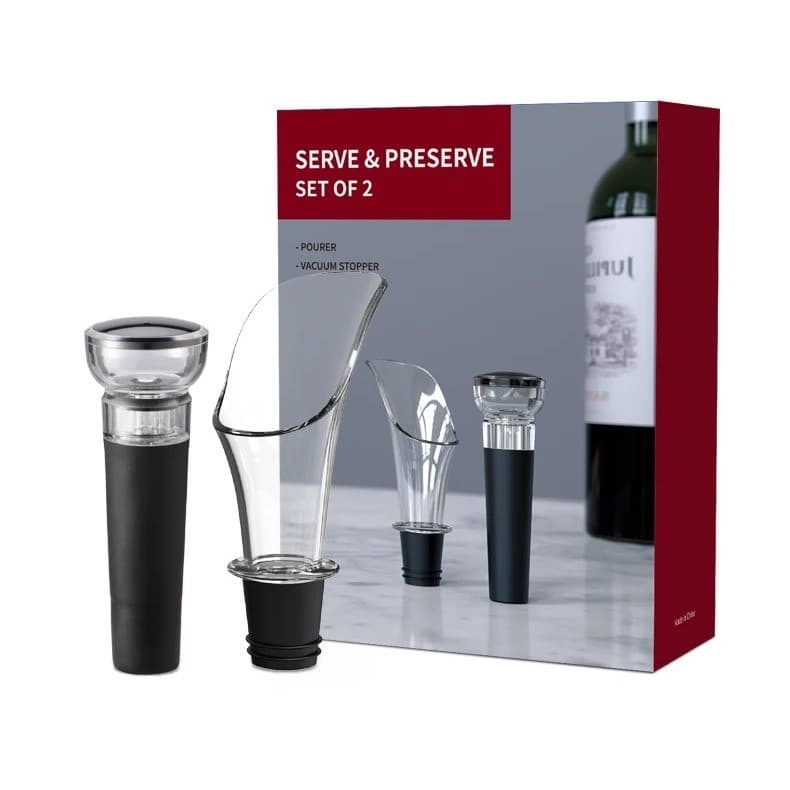 Vazamento-Free Wine Garrafa Sealer, bomba de vácuo Stopper, Pourer Bico, Decanter, Despeje Aerador, Bar Acessórios